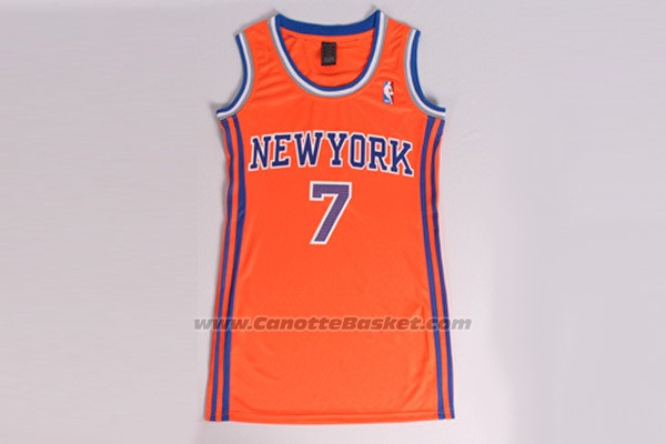 Maglia Donna New York Knicks Carmelo Anthony #7 Arancione